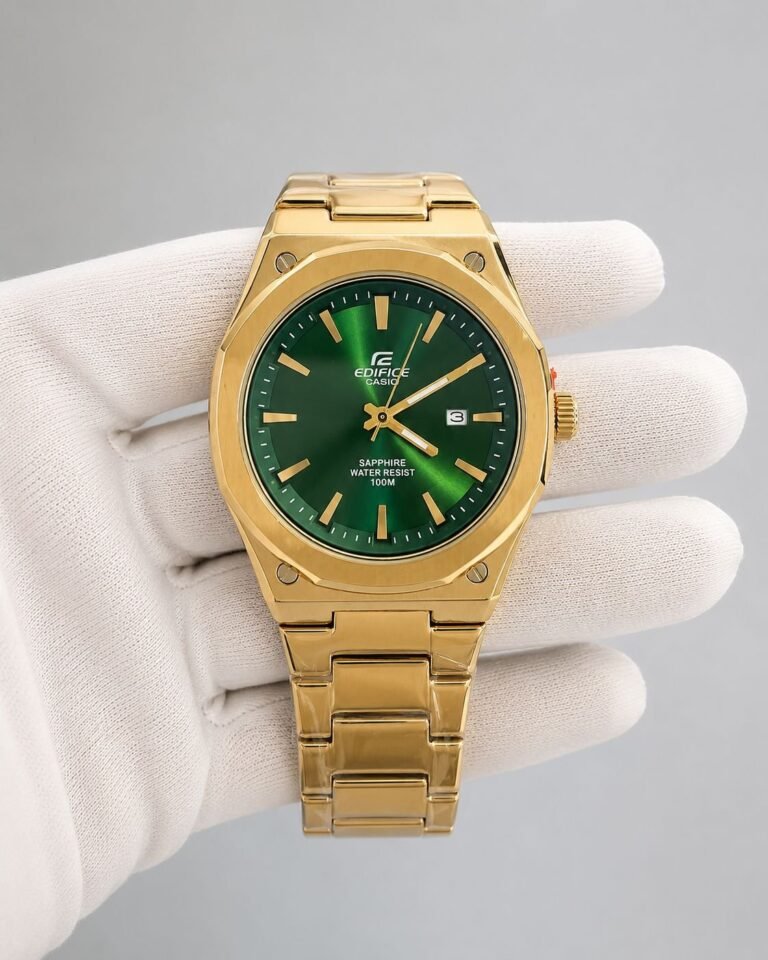 Casio Edifice Green Dial Gold
