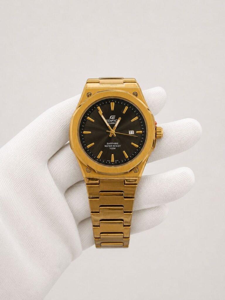 Casio Edifice Sapphire Gold / Black Dial