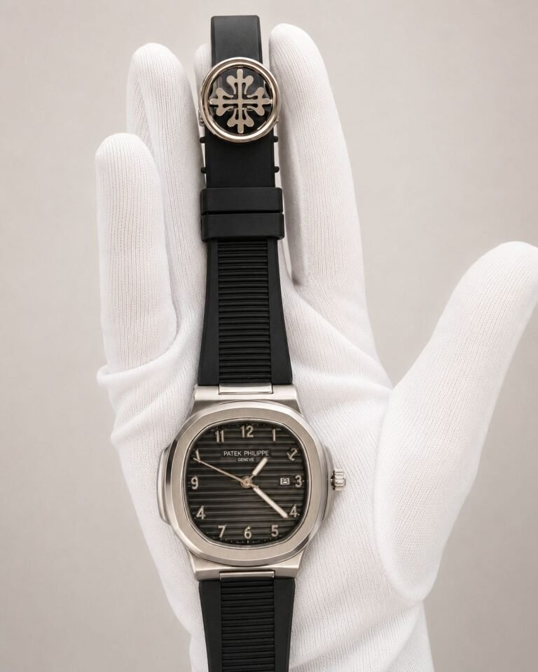 Patek Philippe Nautilus Black Rubber Strap