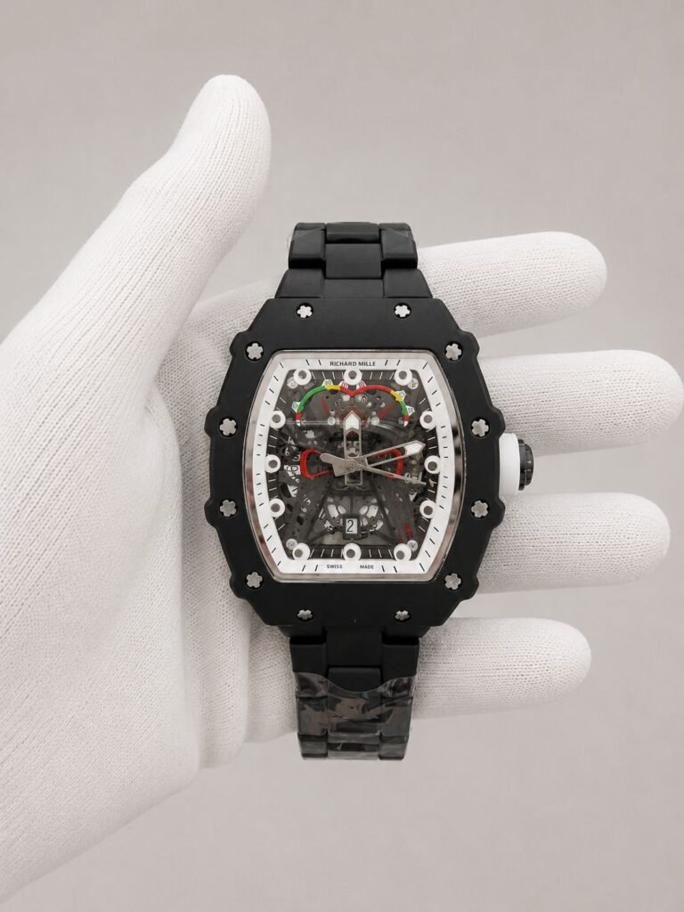 Richard Mille Skeleton Black Ceramic White Dial