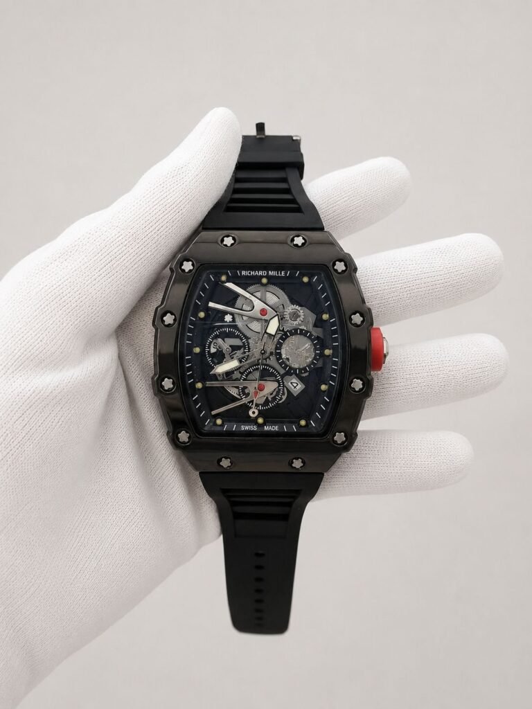 Richard Mille Skeleton Black / Red Crown