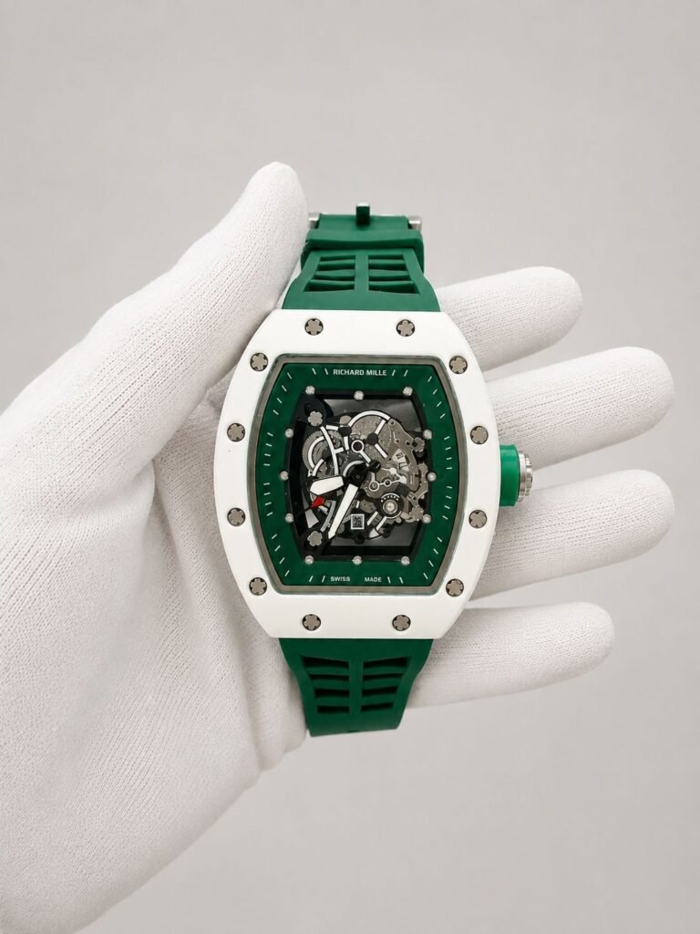 Richard Mille Skeleton Green / White Ceramic