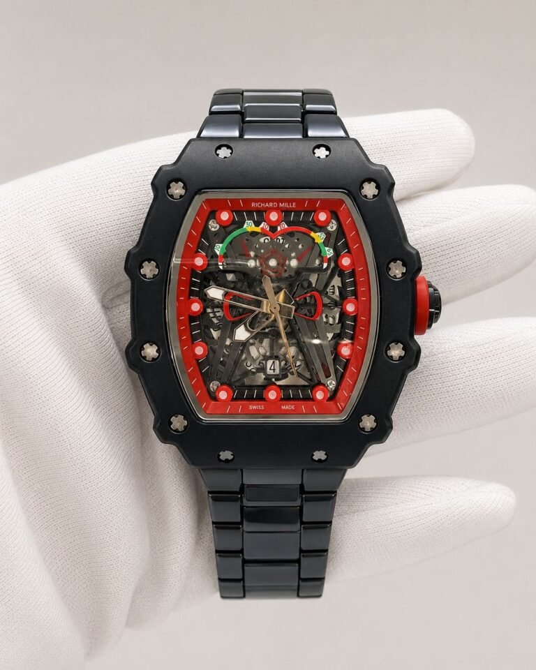 Richard Mille Skeleton Red / Black Ceramic