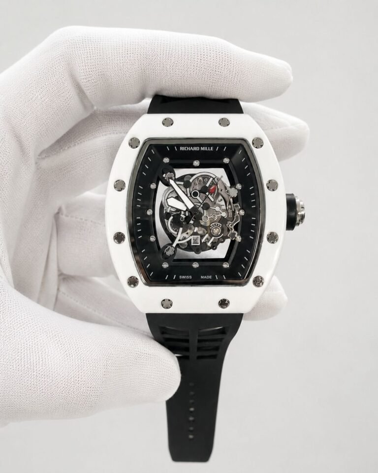 Richard Mille Skeleton White Ceramic / Black