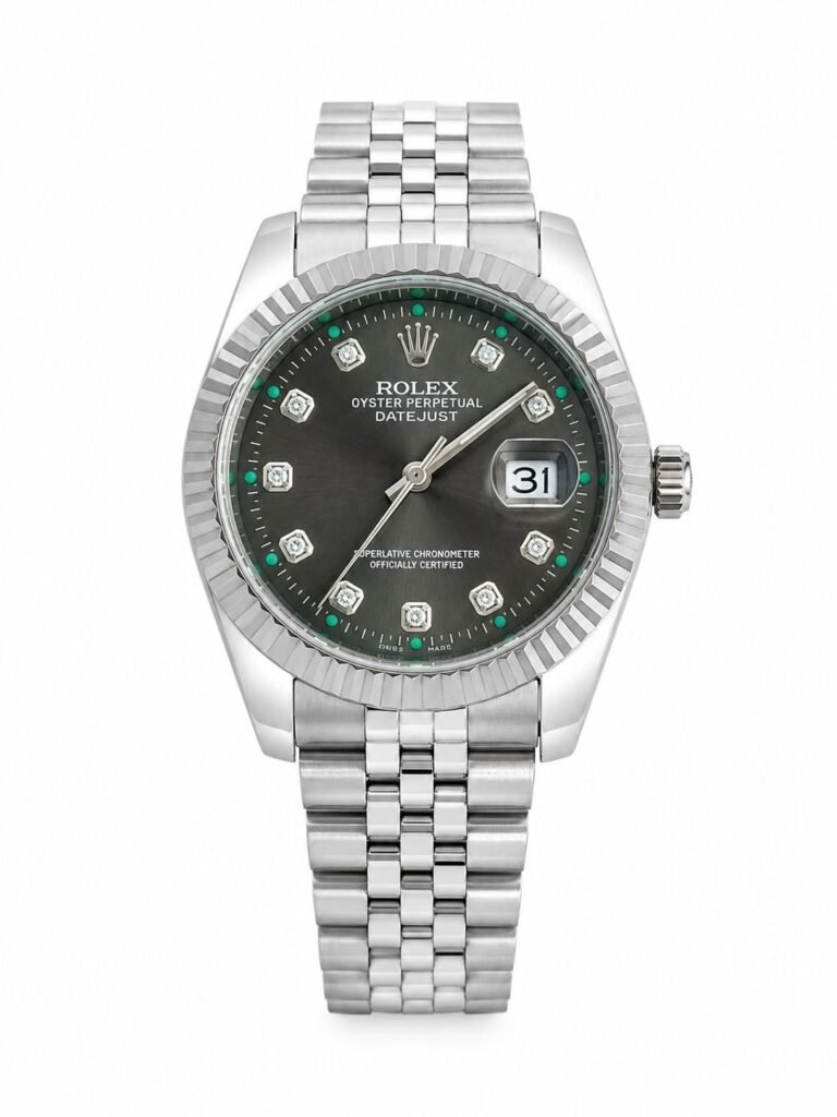 Rolex Datejust Grey Diamond Dial Steel
