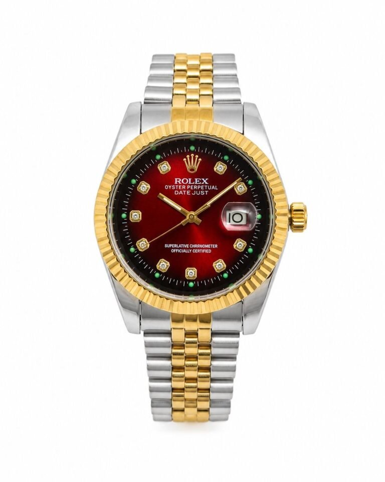 Rolex Datejust Red Dial Gold / Steel