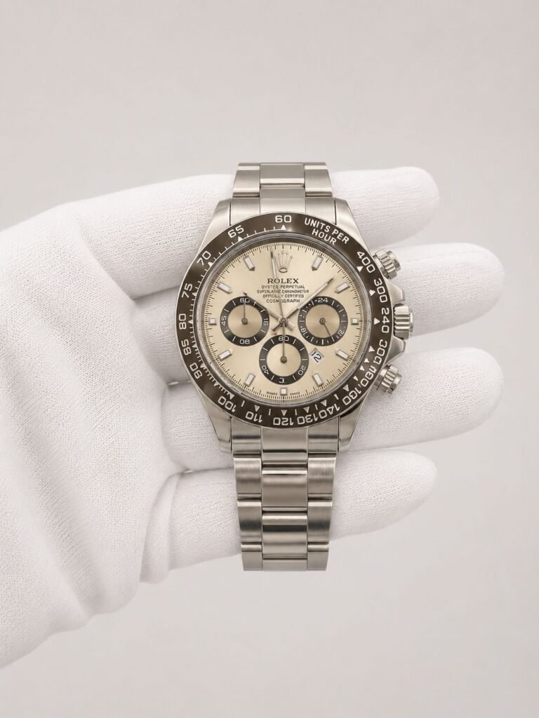 Rolex Daytona Cream Dial Brown Bezel Steel