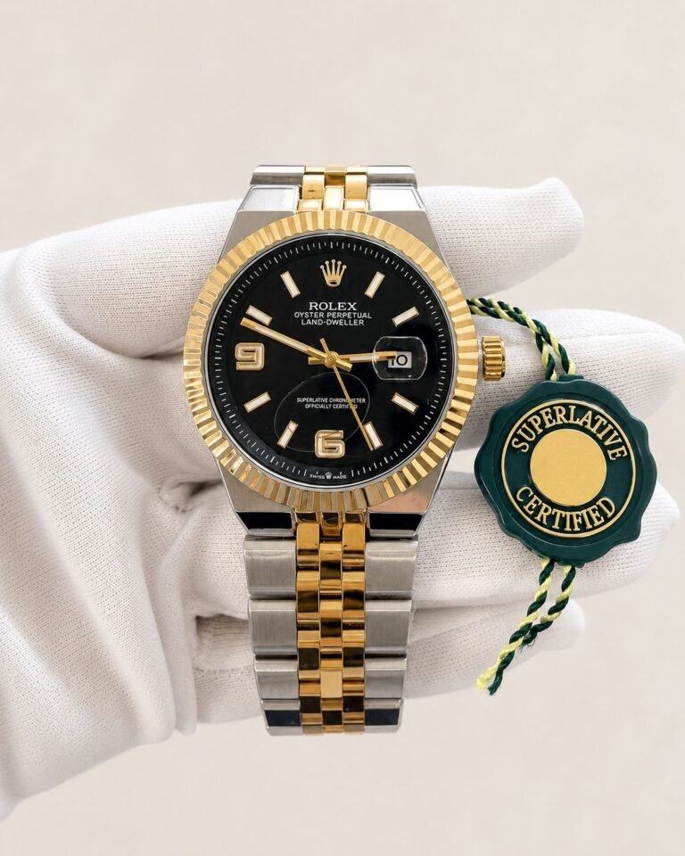 Rolex Land-Dweller Black Dial Gold / Steel