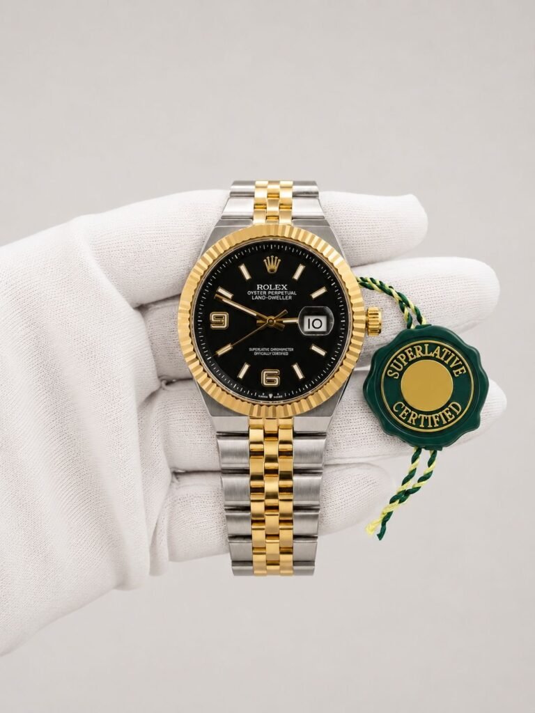 Rolex Land-Dweller Black Dial Gold / Steel II