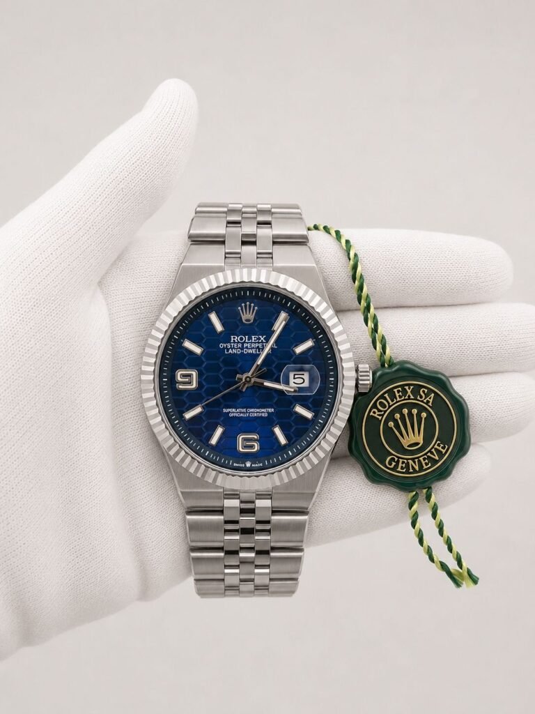Rolex Land-Dweller Blue Motif Dial Steel