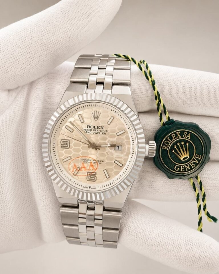 Rolex Land-Dweller Cream Motif Dial Steel