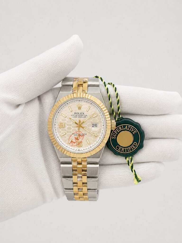 Rolex Land-Dweller Two-Tone Honeycomb Dial
