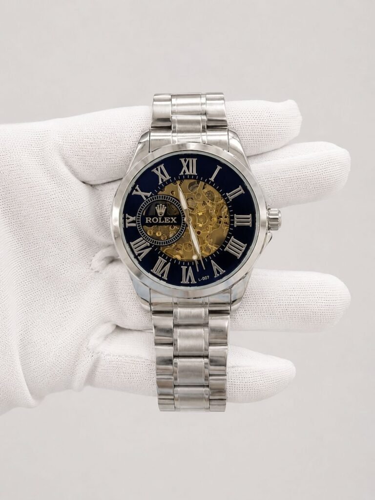 Rolex Skeleton Blue Dial Steel