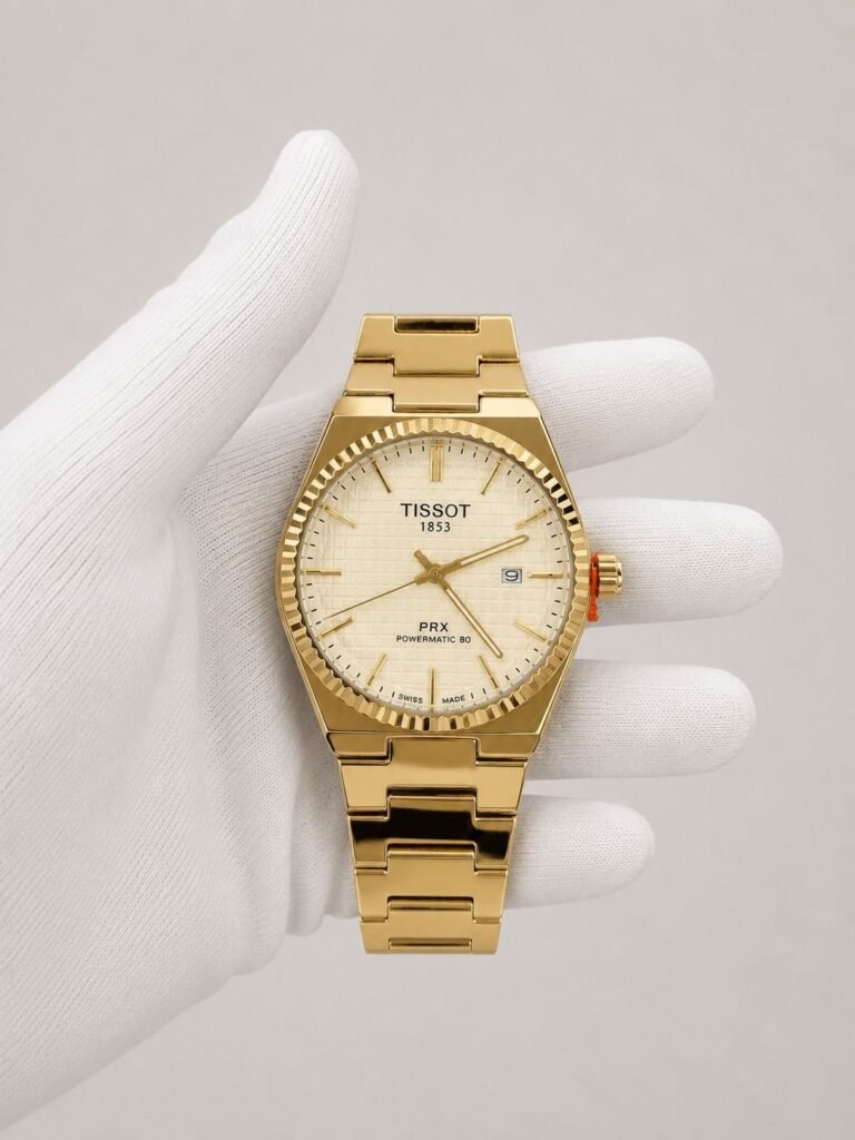 Tissot PRX Powermatic 80 Gold Champagne Dial