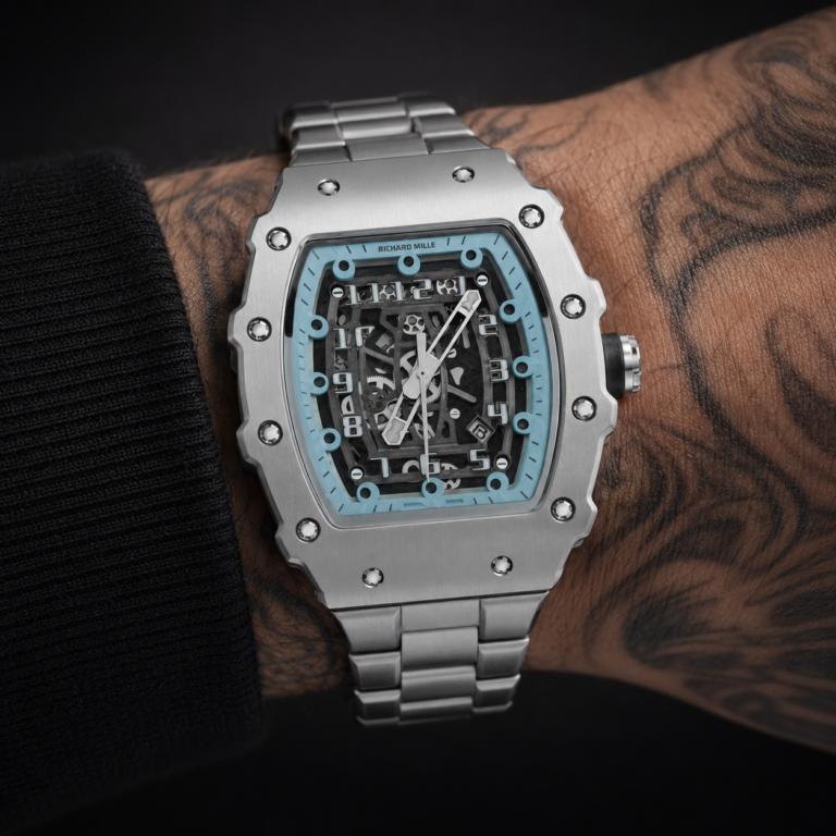 Richard Mille Skeleton Steel / Turquoise