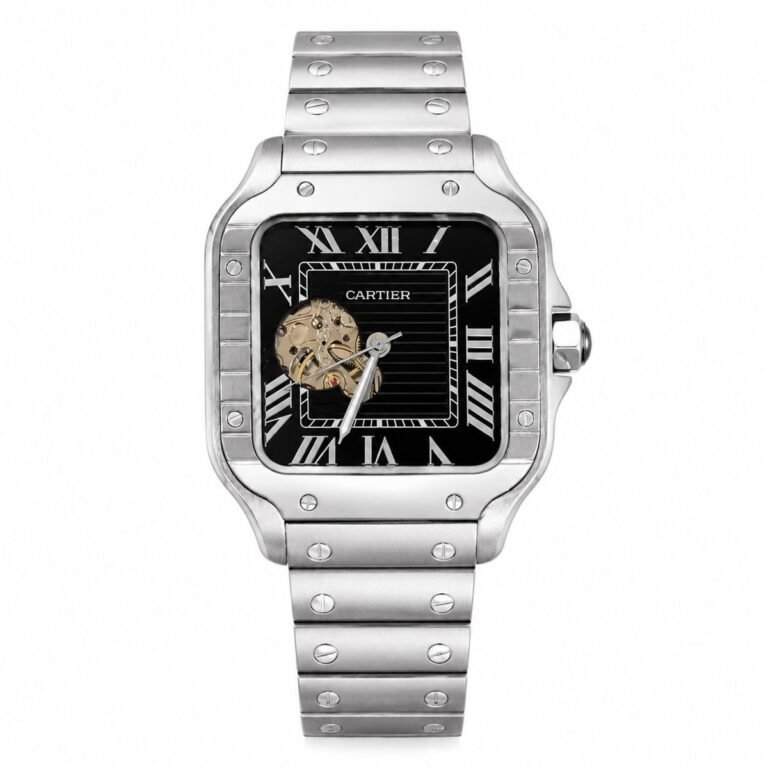 Cartier Santos Skeleton Rose Gold / Black Dial