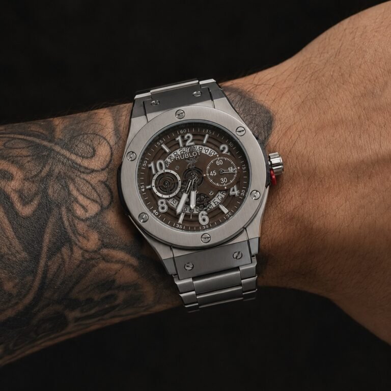 Hublot Big Bang Chronograph Steel / Brown Skeleton Dial