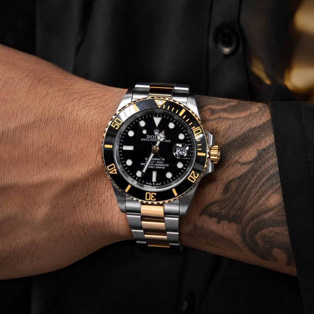 Rolex Submariner Date Black Two-Tone Gold / Steel