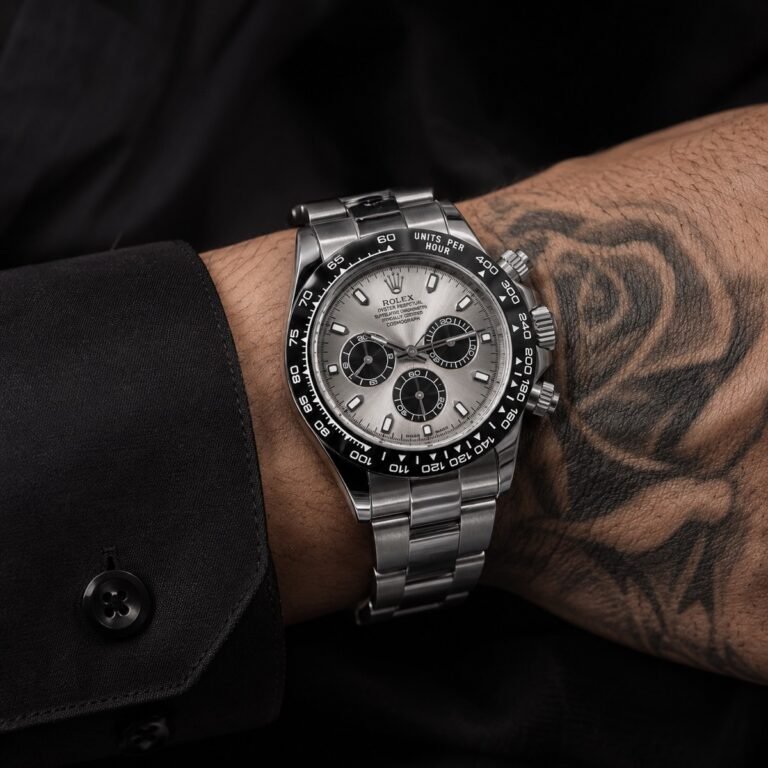Rolex Daytona Steel Silver Dial Black Bezel