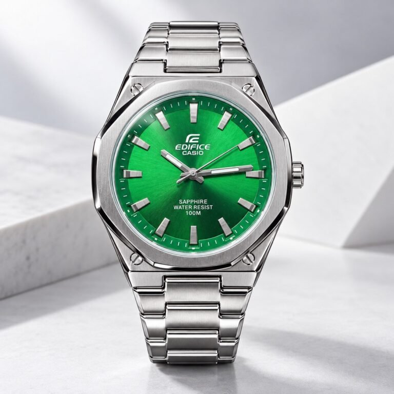 Мъжки Casio Edifice Green Dial Steel #476