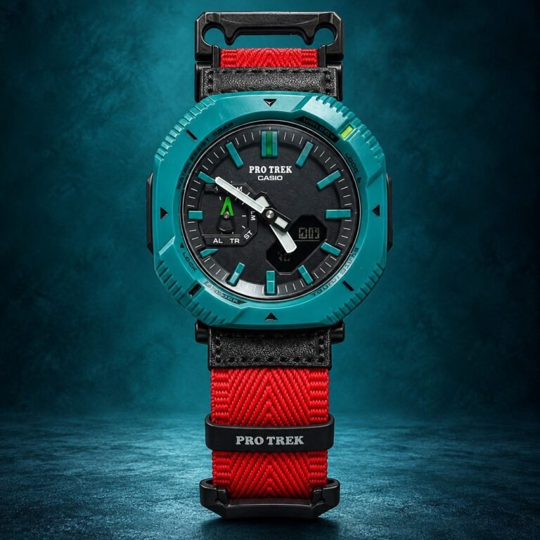 Мъжки Casio Pro Trek Turquoise / Red Strap #455