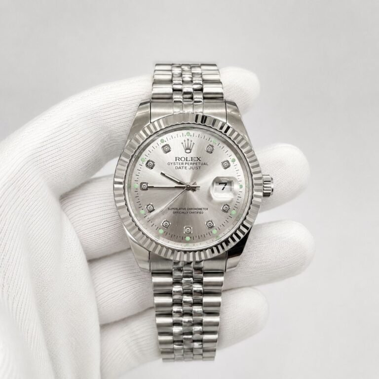 Мъжки Rolex Datejust Silver Diamond Dial Steel #319