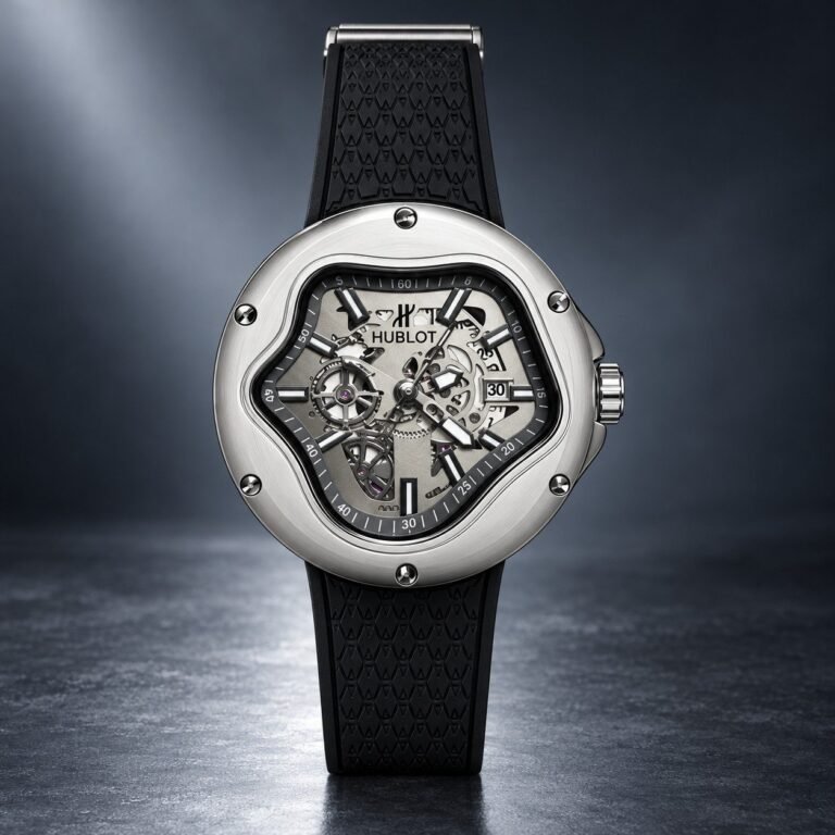 Мъжки Hublot Arsham Splash Skeleton Steel / Black Strap II #469