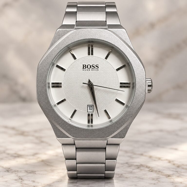 Мъжки Hugo Boss Octagon Steel / White Dial #366