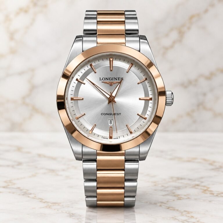 Мъжки Longines Conquest Rose Gold Two-Tone / Silver Dial #404