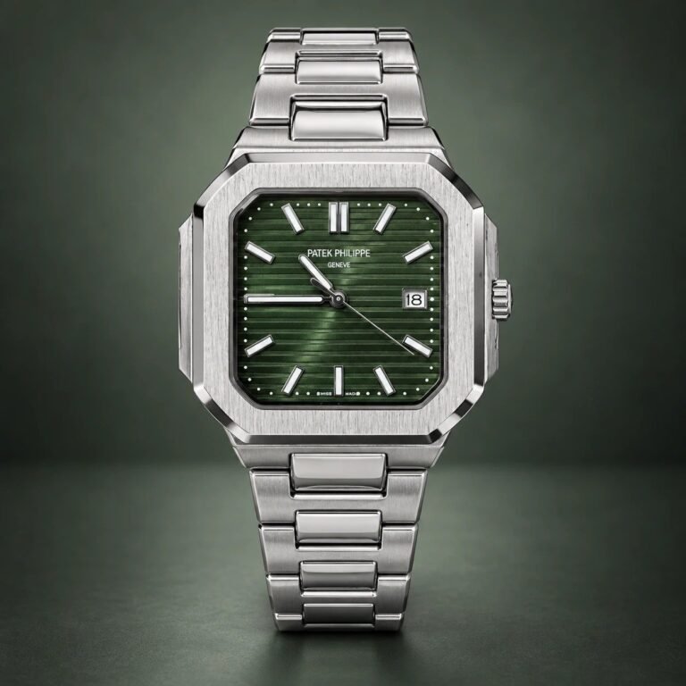 Мъжки Patek Philippe Nautilus Square Green Dial Steel #355
