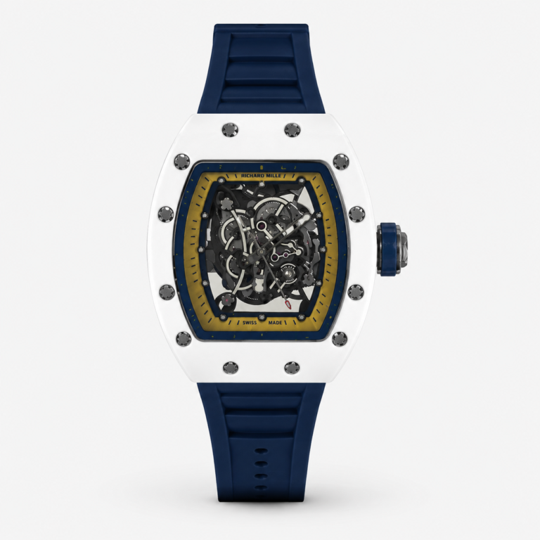 Мъжки Richard Mille Skeleton White Ceramic / Navy #330