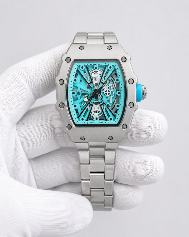 Мъжки Richard Mille RM27-08 Skeleton Turquoise / Steel #269